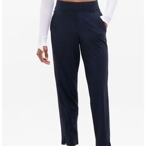 Athleta Brooklyn Mid Rise Ankle Pant Women's Navy Blue Size 8 Stretch Trousers